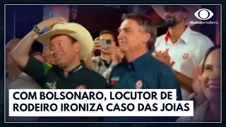 Com Bolsonaro, locutor ironiza caso das joias | Jornal da Band