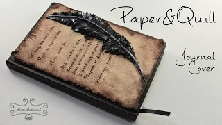 Paper&Quill Journal Cover - polymer clay TUTORIAL