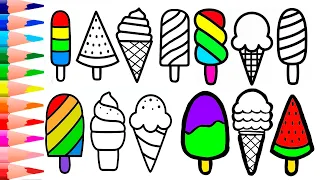 Ice Cream Coloring & Painting Compilation for Kids