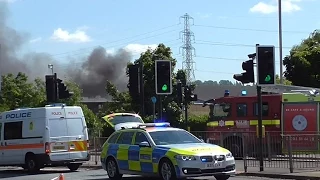 Serious Fire in North London - Emergency Vehicles Responding + on scene