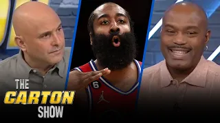 76ers James Harden scores 45-points to steal Game 1 from Celtics | NBA | THE CARTON SHOW