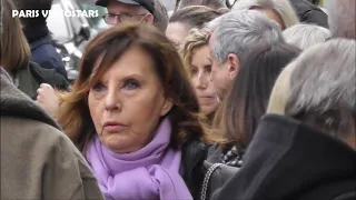 Denise Fabre ( Speakerine légendaire ) arrive aux obsèques de Jean-Pierre Pernaut le 9 mars 2022