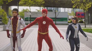 Barry, Bart, and Nora vs Godspeed Clones - The Flash 7x17 | Arrowverse Scenes