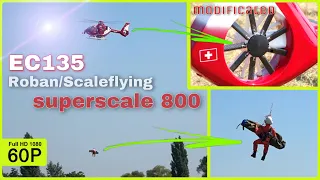 VERY NICE AIR ZERMATT ROBAN SUPERSCALE 800 EC-135 WITH MODIFICATED FENESTRON