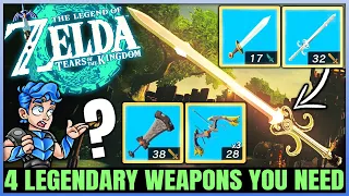 How to Unlock the Hidden LIGHT SWORD - 4 Legendary Weapon You NEED & Repair - Tears of the Kingdom!