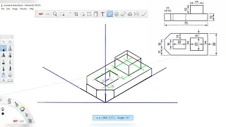 Engineering Drawing || orthographic to Ismertric view.