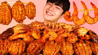 ENG SUB)Spicy Mara Seafood(Octopus,Abalone,Shrimp)Mukbang🍤Korean Seafood ASMR 후니 Hoony Eatingsound