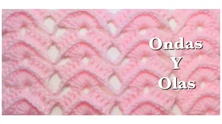 Puntada “Ondas y olas” en realce para mantas de bebé en gancho fácil y rápido |Crochet for Baby #149