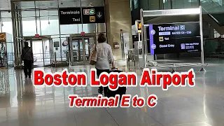 BOSTON Logan Airport » Terminal E to C  (Connecting Flights)  (Férias na Flórida 2023 * Parte 2)