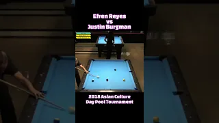 Efren Reyes vs Justin Bergman in 2018 Asian Culture Day Pool Tournament #shorts