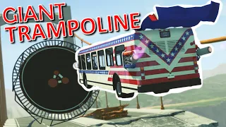 MASSIVE TRAMPOLINE IN BEAMNG!!!┃Mod Review!┃BeamNG.drive 0.21