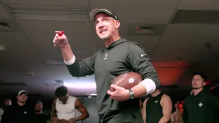 Dennis Allen & Alvin Kamara Locker Room Speech after Saints Win at Patriots | 2023 NFL Week 5