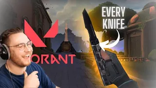 Ohnepixel reacts to Valorant player ranks every cs go knife!
