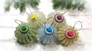 Воздушные ёлочные игрушки 🎄 своими руками 🎄 diy christmas ornaments