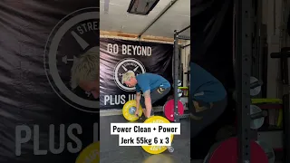 Power Clean + Power Jerk 55kg 6 x 3