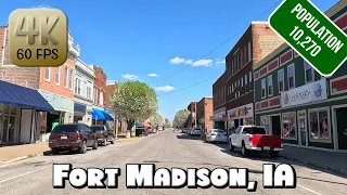Driving Around Charming Small Town Fort Madison, IA in 4k Video