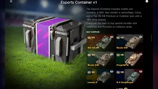 WOTB - opening 5 Esports containers