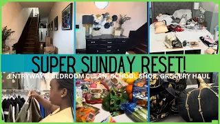 SUPER SUNDAY RESET / CLEANING MY ENTRYWAY & BEDROOM, SCHOOL SHOPPING & ALDI GROCERY SHOPPING & HAUL