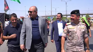 وزير الدفاع يتفقد طريق زوار أربعينية الإمام الحسين (عليه السلام)