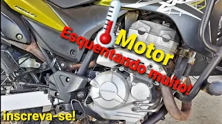 Moto com o motor esquentando muito. Pode ser por esses motivos.