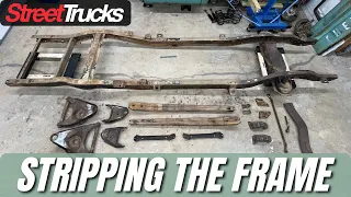 Classic Truck Restoration Stripping the Frame on our Chevy C10