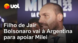 Filho de Bolsonaro vai à Argentina para apoiar Milei; Eduardo: 'Admiro muito o que está acontecendo'