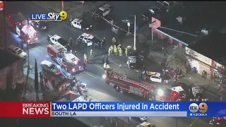 2 LAPD Officers Injured In South LA Crash