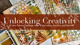 Unlocking Creativity: Color Palette Challenge with Watercolors, Acrylics, and Stencils