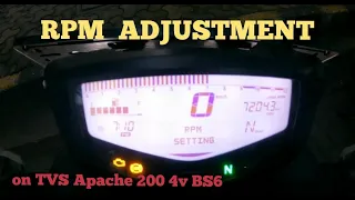 RPM Adjustment on TVS Apache 200 4v BS6 Bike |  RPM Adjustment