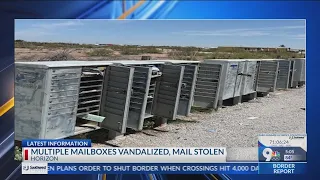 Multiple mailboxes in Horizon vandalized, mail stolen