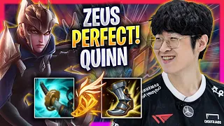 ZEUS PERFECT GAME WITH QUINN! - T1 Zeus Plays Quinn TOP vs Renekton! | Season 2024