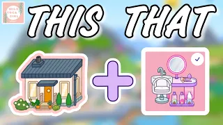THIS + THAT 🤩 FREE HOME 🏡 + GLOSSY FURNITURE PACK 💄💅🏻🪷 TOCA LIFE WORLD 🌎