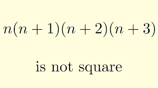 The Most Satisfying Proof: Product of 4 Consecutive Integers is not Square