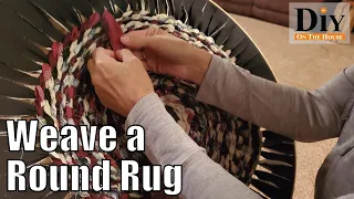 How to Weave a Round Rug - Easy No Build Loom!