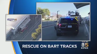 BART Rescue: Man rescued after falling onto tracks at San Bruno BART Station