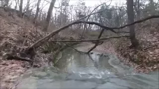 Starved Rock IL State Park leading into French Canyon waterfall 11-28-15 Phantom Pro Quad Copter