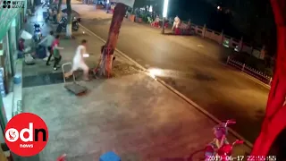 Terrifying moment an earthquake strikes in China