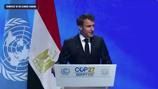 French President Emmanuel Macron at #COP27