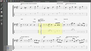 oh darling bass (tab played on Guitar Pro)