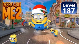 Minion Rush Santa Jerry minion Downtown level 187 Xbox PC gameplay Despicable me 2 minions