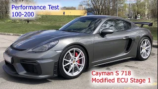 porsche cayman Performance test 100-200