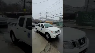 Dump truck takes out powerlines before crashing into train Bridge.