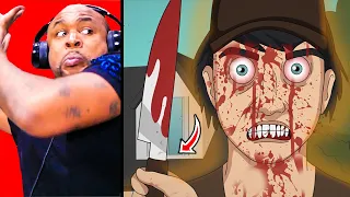 REACTING TO TRUE STORY SCARY ANIMATIONS #6 (DO NOT WATCH BEFORE BED!)