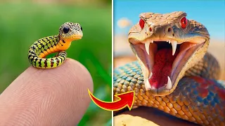 Baby Cute Dogs And Cats Grow Up | The Snake Grew Up 2024 #2