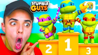 DESAFIO de TORTUGAS NINJA en STUMBLE GUYS 😱 ¿CUAL ES MEJOR?