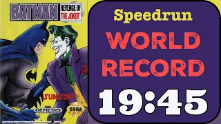 Batman: Revenge of the Joker (Genesis) Any% Speedrun 19m45s - World Record