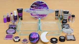 Purple vs Silver - Mixing Makeup Eyeshadow Into Slime ASMR 374 Satisfying Slime Video