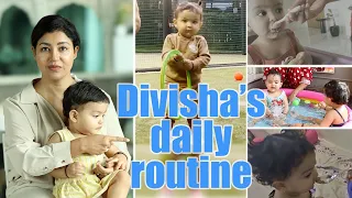 Day routine of 1year baby food | nap time | bedtime everything | HINDI | WITH ENGLISH SUBTITLES |