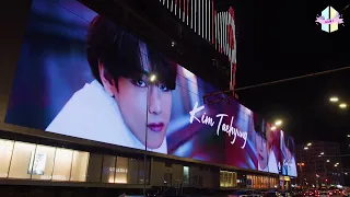 BTS V birthday in Ukraine 🇺🇦 The largest LED screen in Europe