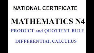 Mathematics N4 Differential Calculus PRODUCT and QUOTIENT RULE @mathszoneafricanmotives